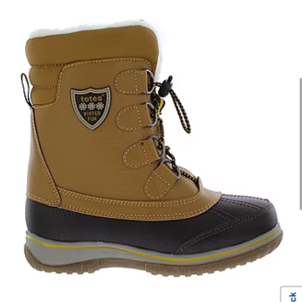 Totes Little & Big Boys Morris Fleece Lined Insulated Flat Heel Winter Boots